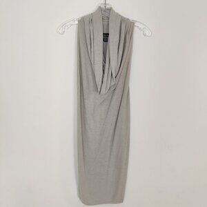Elegant Gray Midi Dress